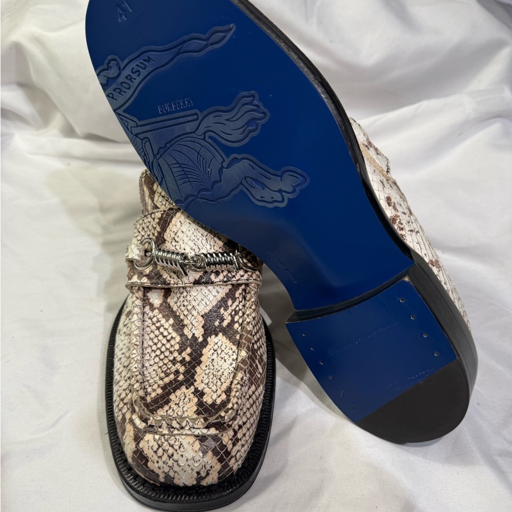 Burberry “New” Men’s Python/Print Barbed Loafers … - image 1